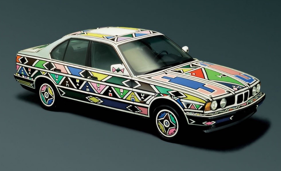 the 1991 bmw 525i painted by esther mahlangu